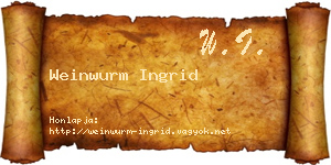 Weinwurm Ingrid névjegykártya